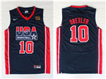 1992 Olympic Team USA #10 Clyde Drexler Navy Jersey