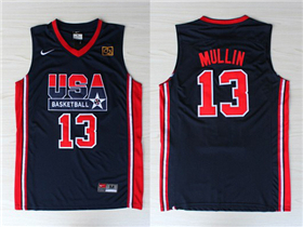 1992 Olympic Team USA #13 Chris Mullin Navy Jersey