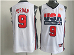 1992 Olympic Team USA #9 Michael Jordan White Jersey