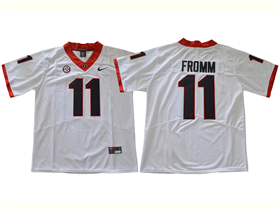 Georgia Bulldogs #11 Jake Fromm White College Football Jersey