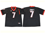 Georgia Bulldogs #7 D'Andre Swift Black College Football Jersey