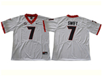 Georgia Bulldogs #7 D'Andre Swift White College Football Jersey