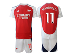 Arsenal F.C. 2024/25 Home Red Soccer Jersey with #11 MARTINELLI Printing