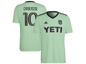 Austin FC 2022/23 Away Mint The Sentimiento Soccer Jersey with #10 Driussi Printing