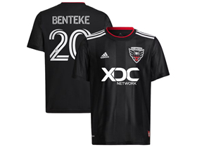 DC United 2022/23 Home Black Soccer Jersey with #20 Benteke Printing