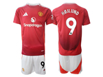 Manchester United F.C. 2024/25 Home Red Soccer Jersey with #9 Højlund Printing