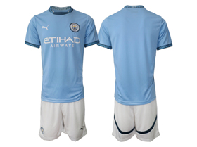 Manchester City F.C. 2024/25 Home Light Blue Soccer Jersey