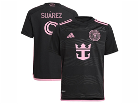 Inter Miami CF 2024 Away Black Soccer Jersey with #9 Suárez Printing