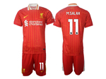 Liverpool F.C. 2024/25 Home Red Soccer Jersey with #11 M.Salah Printing