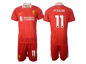 Liverpool F.C. 2024/25 Home Red Soccer Jersey with #11 M.Salah Printing