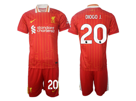 Liverpool F.C. 2024/25 Home Red Soccer Jersey with #20 Diogo J. Printing