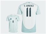 Mexico 2024 Away Light Gray Soccer Jersey with #11 S.GIMENEZ Printing