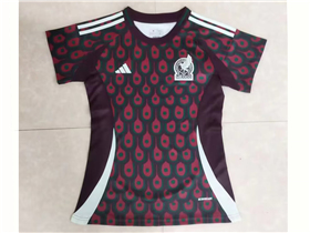 Mexico Women's 2024 Home Dark Red Soccer Team Jersey