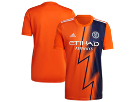 New York City FC 2022/23 Away Orange The Volt Team Jersey